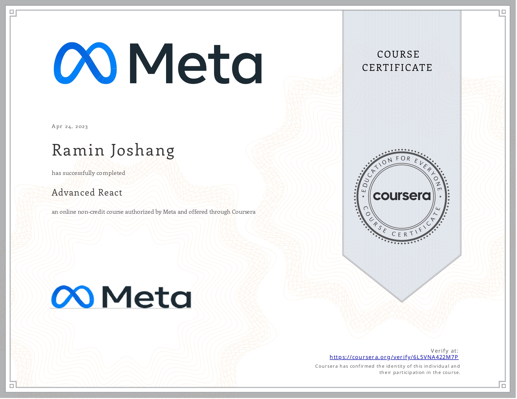 Certificate